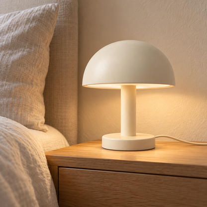 Everlumaor Cream Mushroom Table Lamp