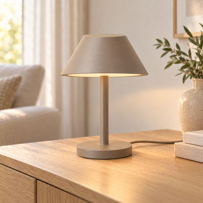 Everlumaor Taupe Minimal Table Lamp