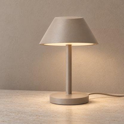 Everlumaor Taupe Minimal Table Lamp