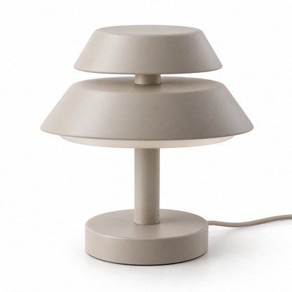 Everlumaor Taupe Layered Shade Table Lamp