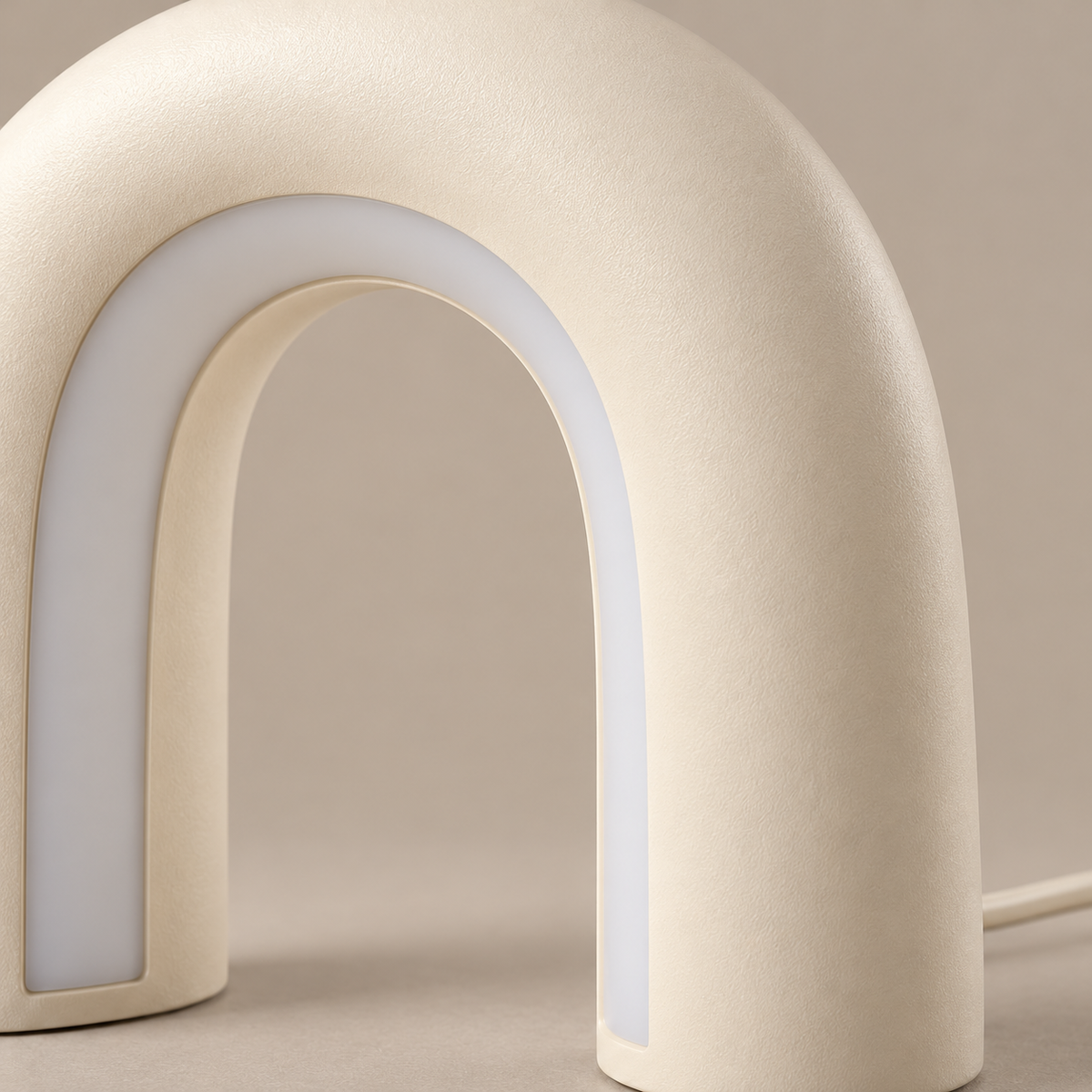 Everlumaor Cream Arch Table Lamp