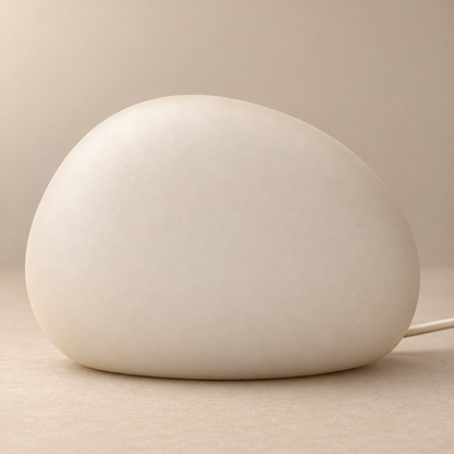 Everlumaor Cream Pebble Table Lamp