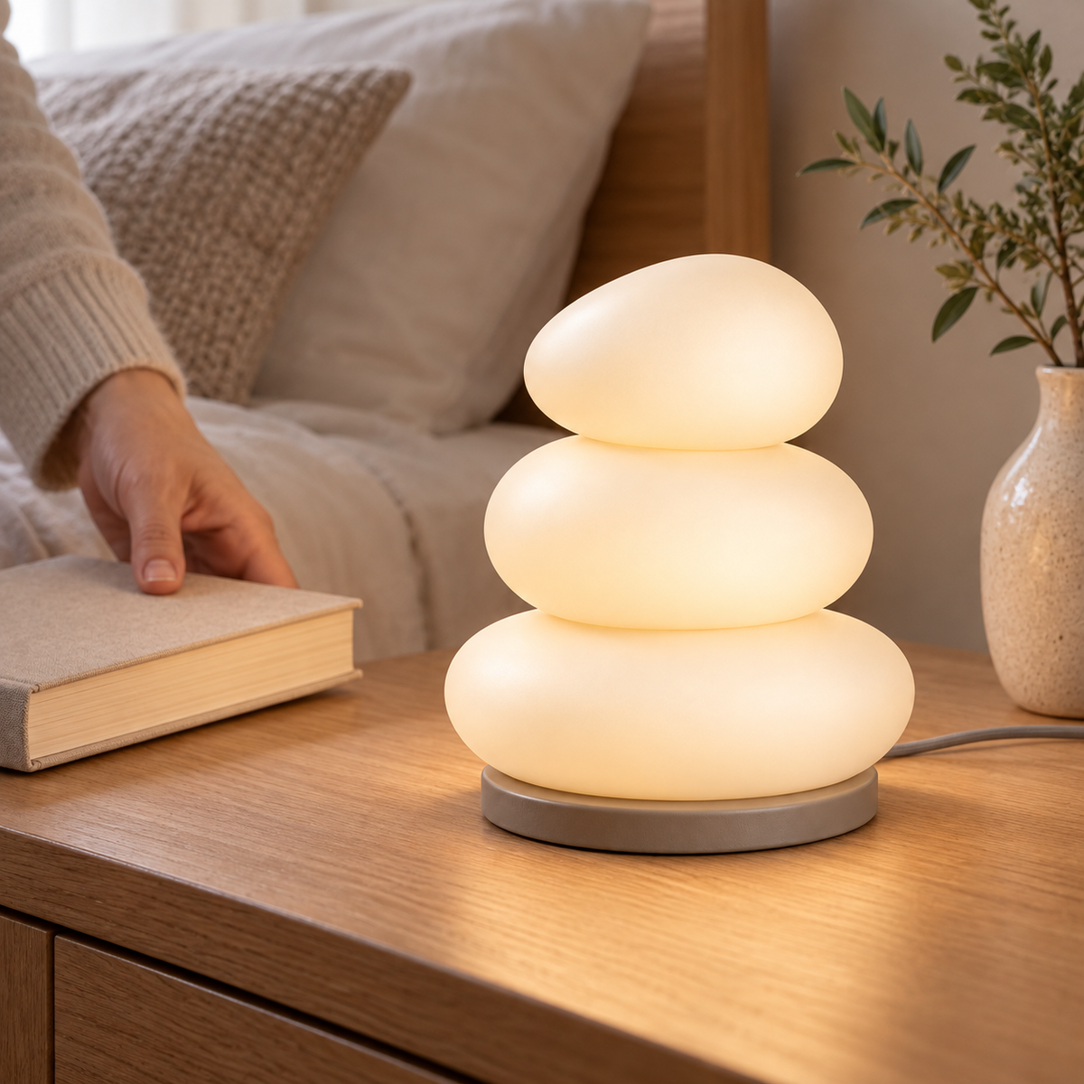 Everlumaor Stacked Pebble Glow Table Lamp